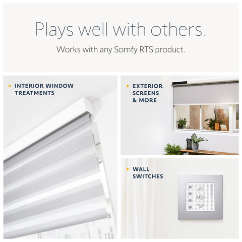 Somfy Situo 5 Pure remote controls five shades for grouped operation.