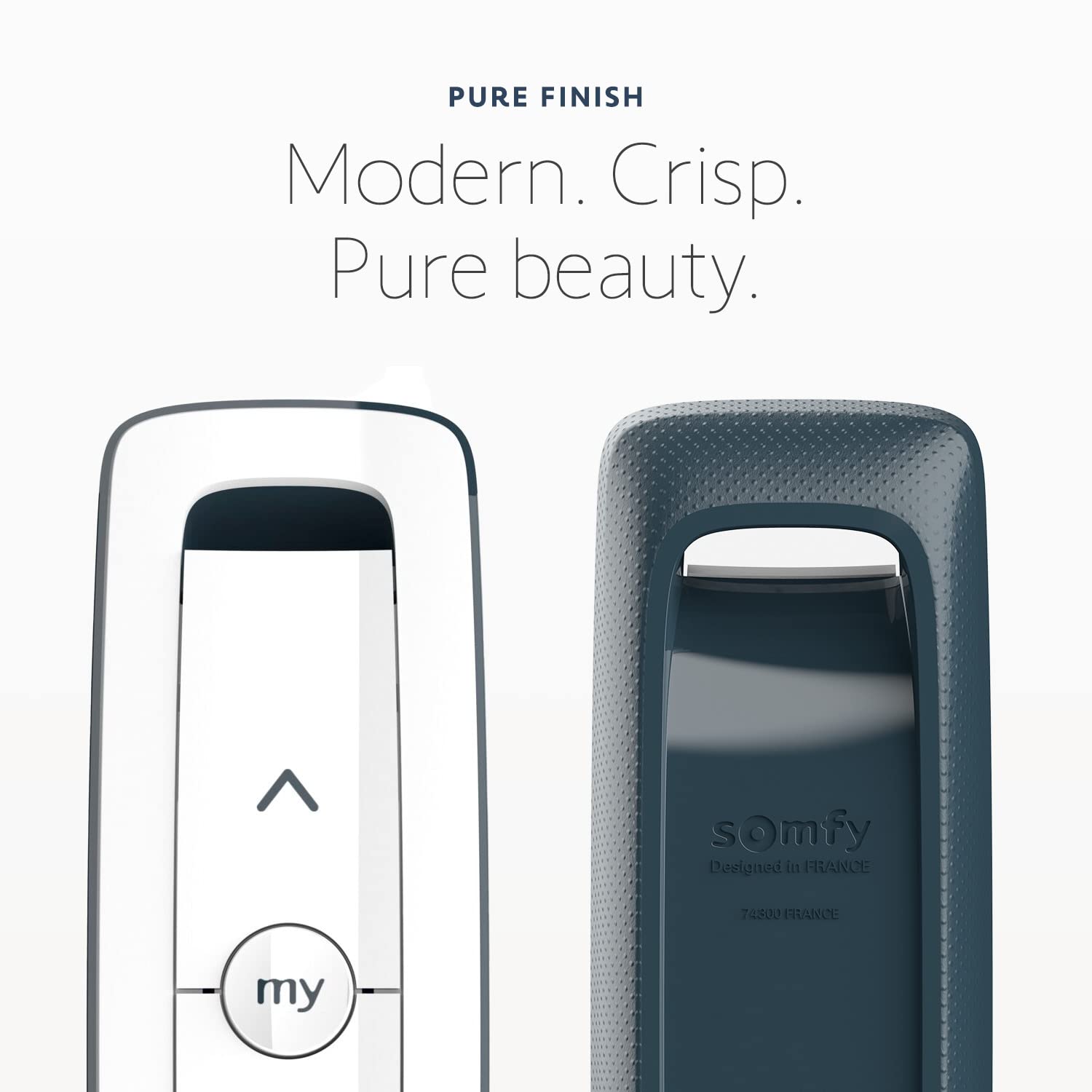 Somfy Situo 5 Pure remote LED indicators highlight current motor selection.