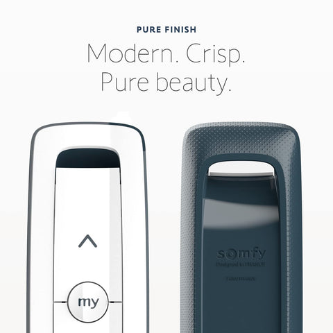 Somfy Situo 5 Pure remote LED indicators highlight current motor selection.