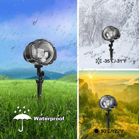SOMKTN IP65 Waterproof Design withstands rain for year-round outdoor use.