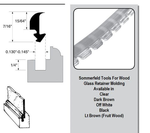Installation in progress shows the 1/8 inch slot receiving the retainer.