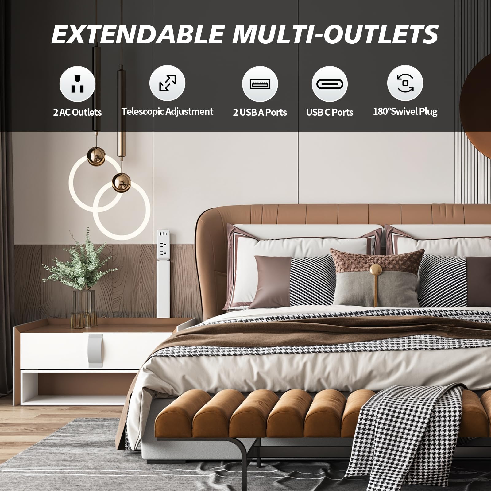 SOMOSU’s compact, portable extender fits bedside, desk, or sofa setups effortlessly.