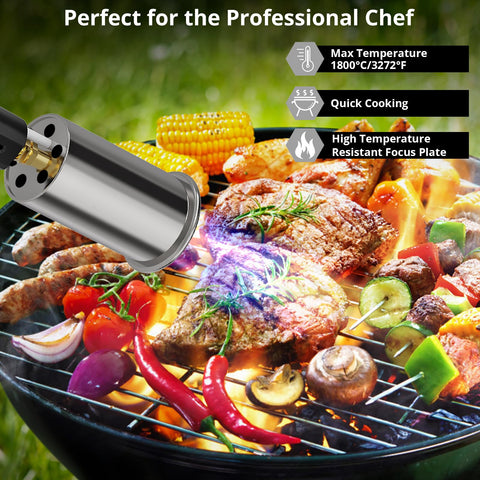Sondiko L8010 torch roasts peppers with bright, consistent flame.
