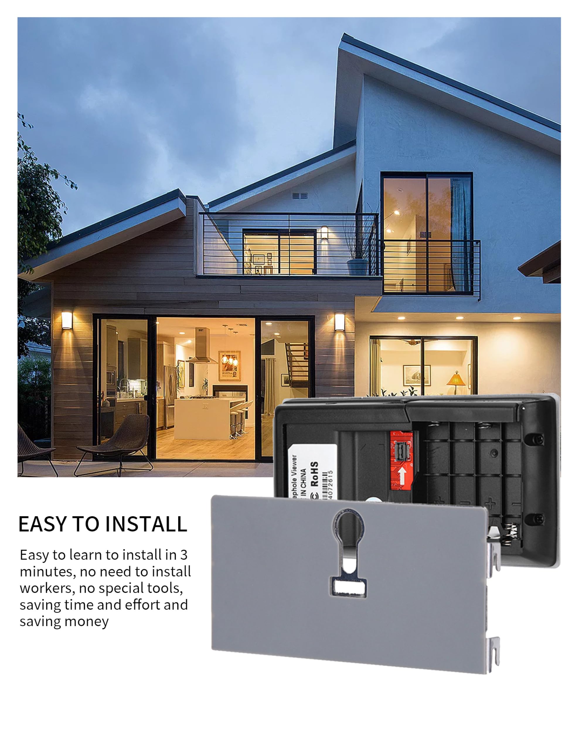 Sonew visual doorbell function provides clear visitor alerts.