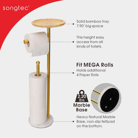 Songtec freestanding design requires no drilling in your bathroom.