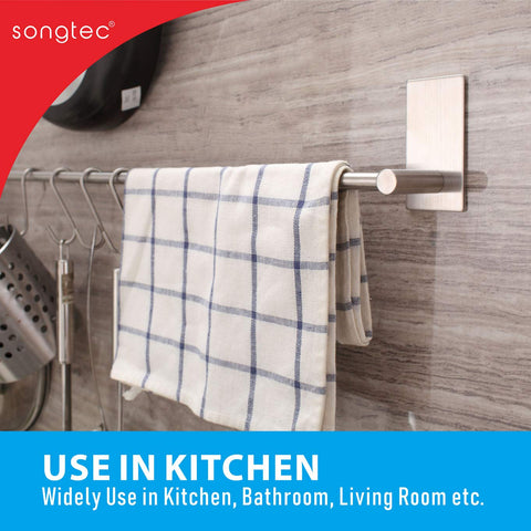 Songtec wall-free mount fits bathrooms, kitchens, and laundry areas.