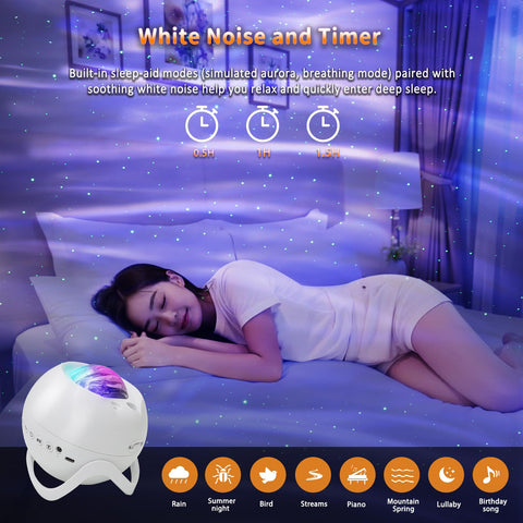 Sonhonron Star Projector Bluetooth speaker with music-synced light show