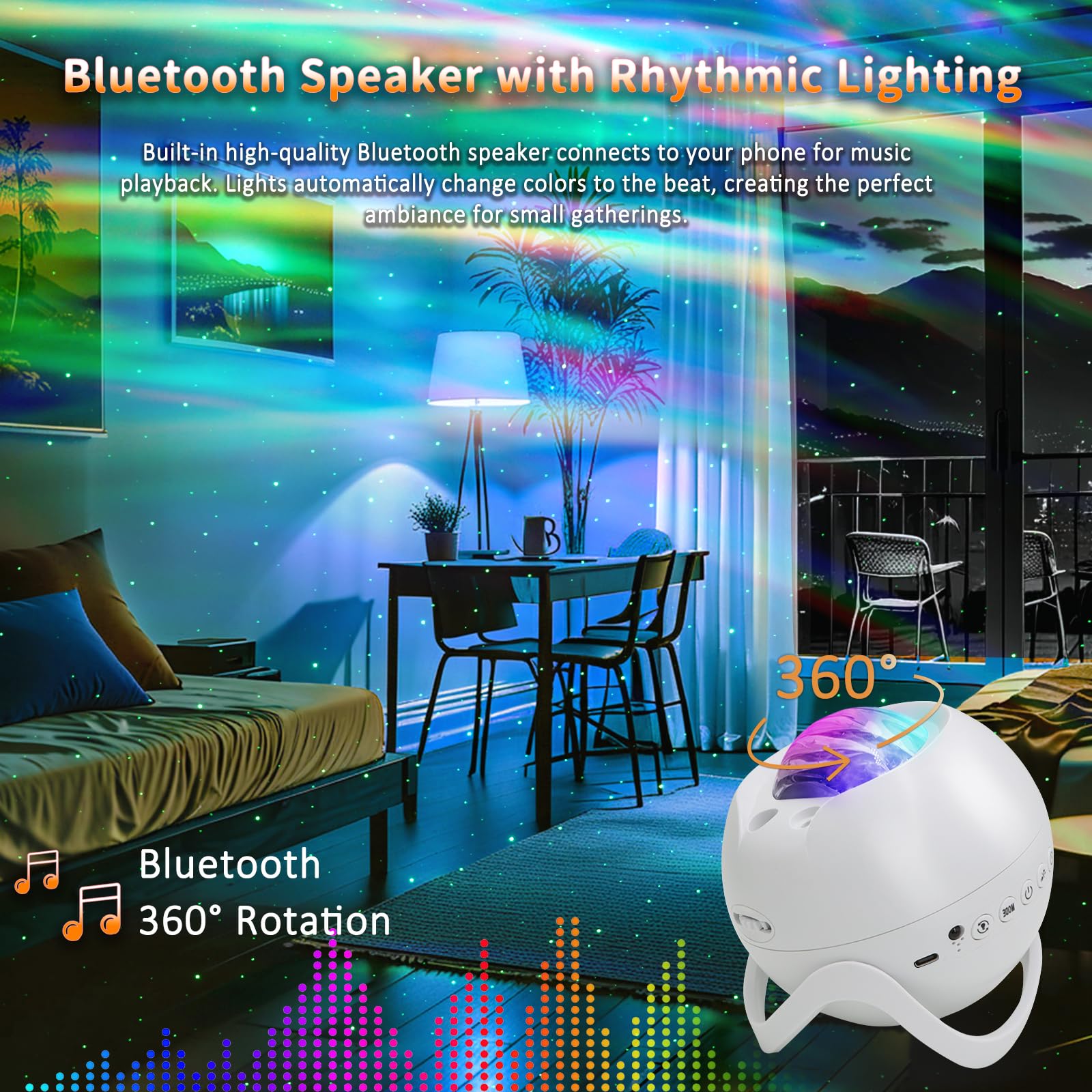 Sonhonron Star Projector remote control enables quick lighting adjustments