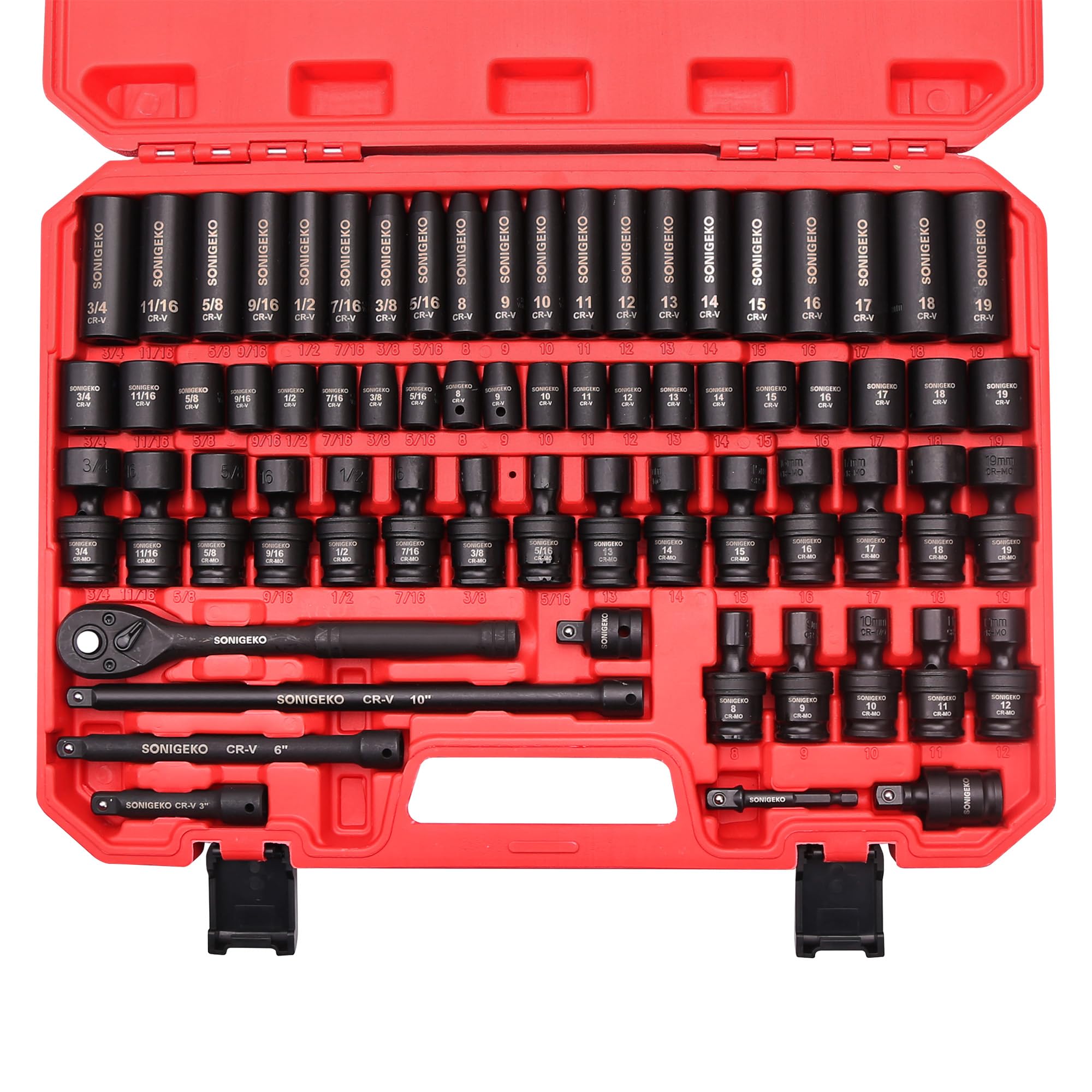SONIGEKO 3/8 drive metric deep sockets for high-torque tasks