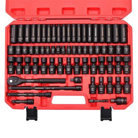 SONIGEKO 3/8 drive metric deep sockets for high-torque tasks