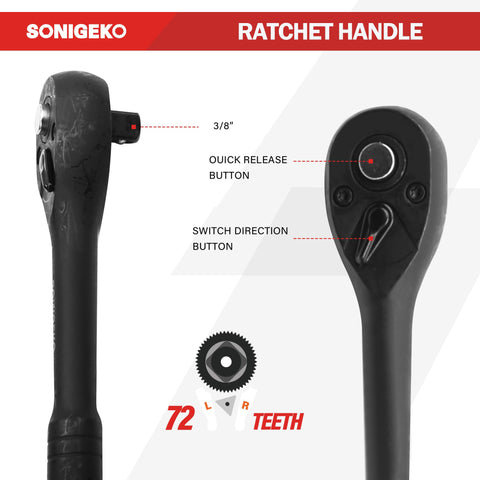 SONIGEKO SAE swivel sockets for tight-space work