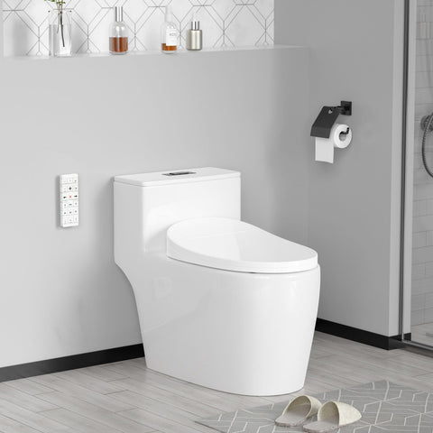 Soningsimi bidet seat with soft closed lid for quiet operation.