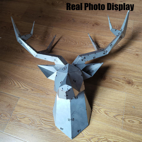 SONNLER assembled deer head model showcases craftsmanship.