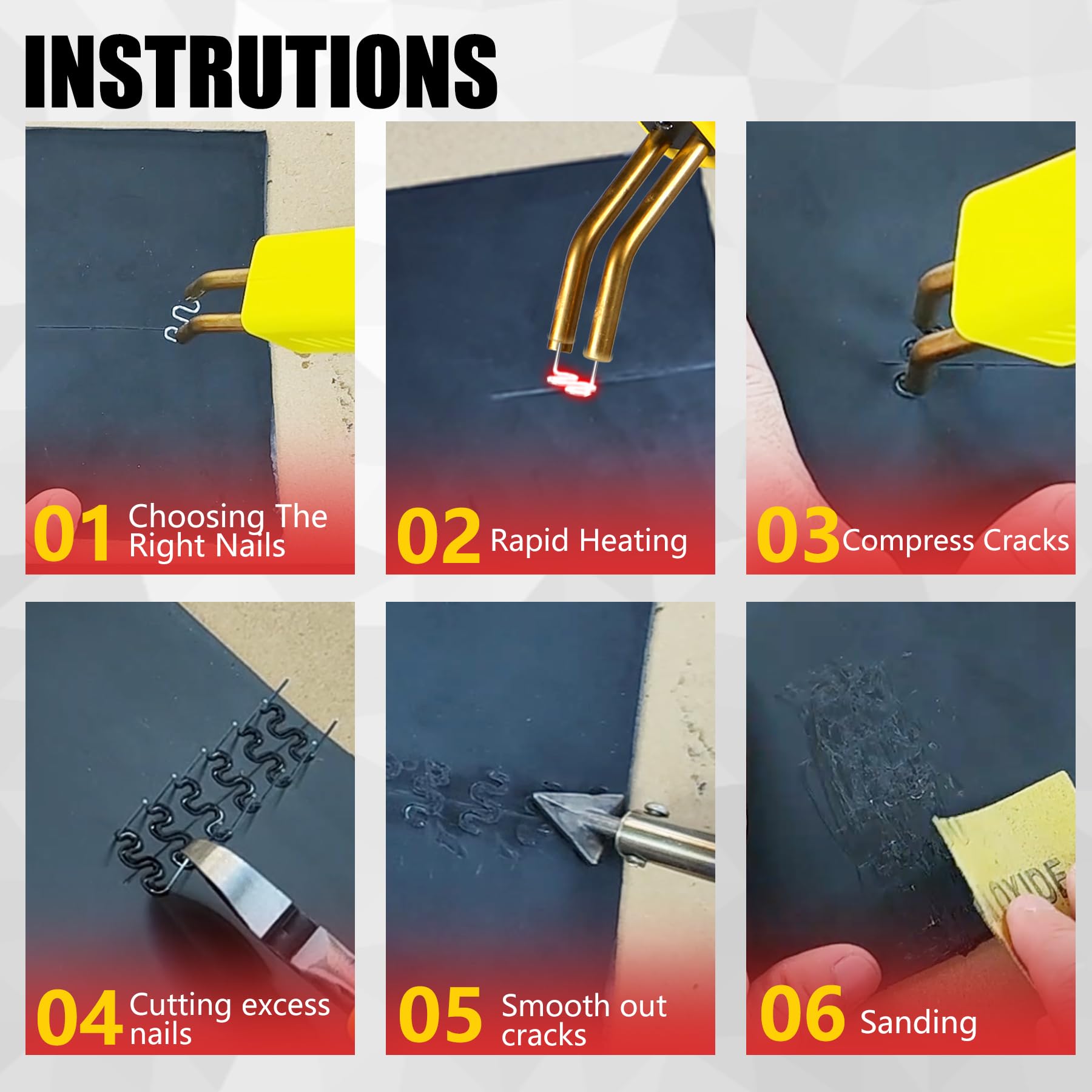 SONNLER bumper repair welding in action, joining different plastics.