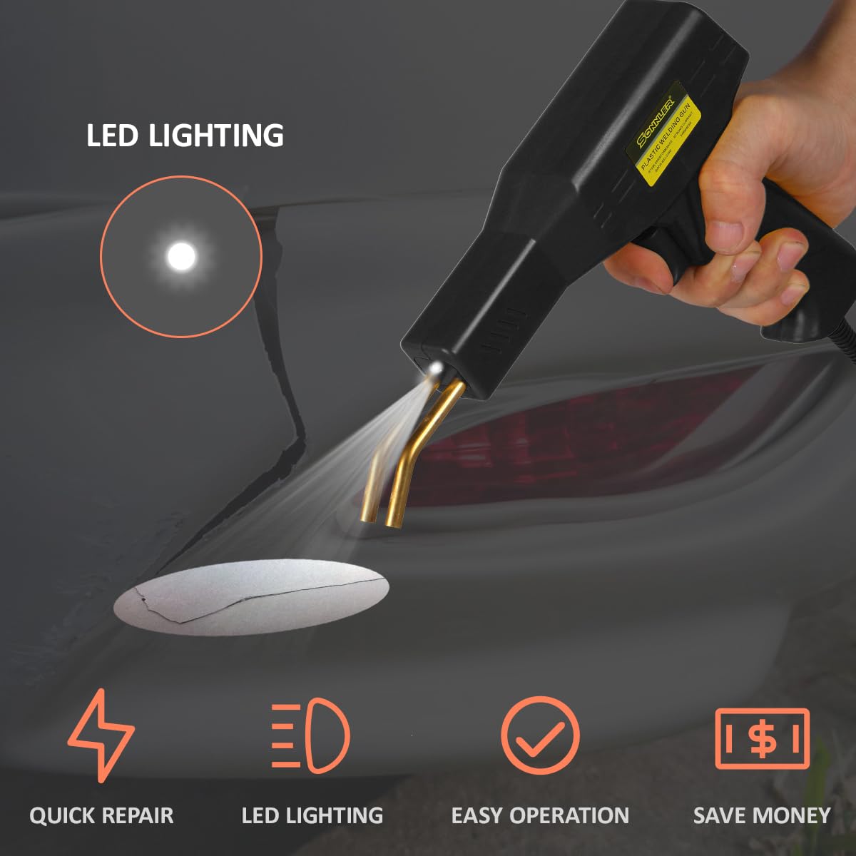 SONNLER repair kit for car bumpers and automotive plastics.