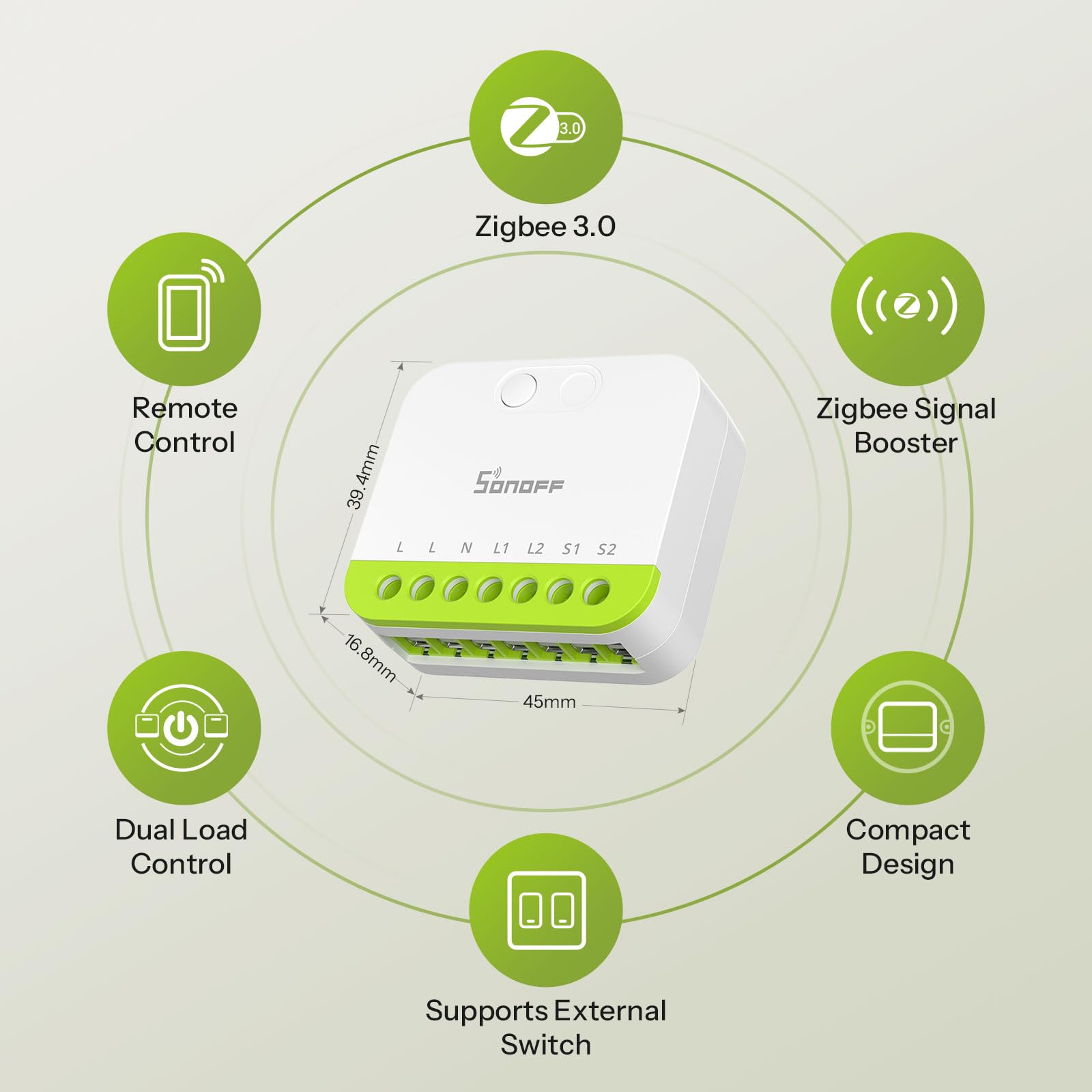 SONOFF MINI Duo 2 16A total load enables efficient power management