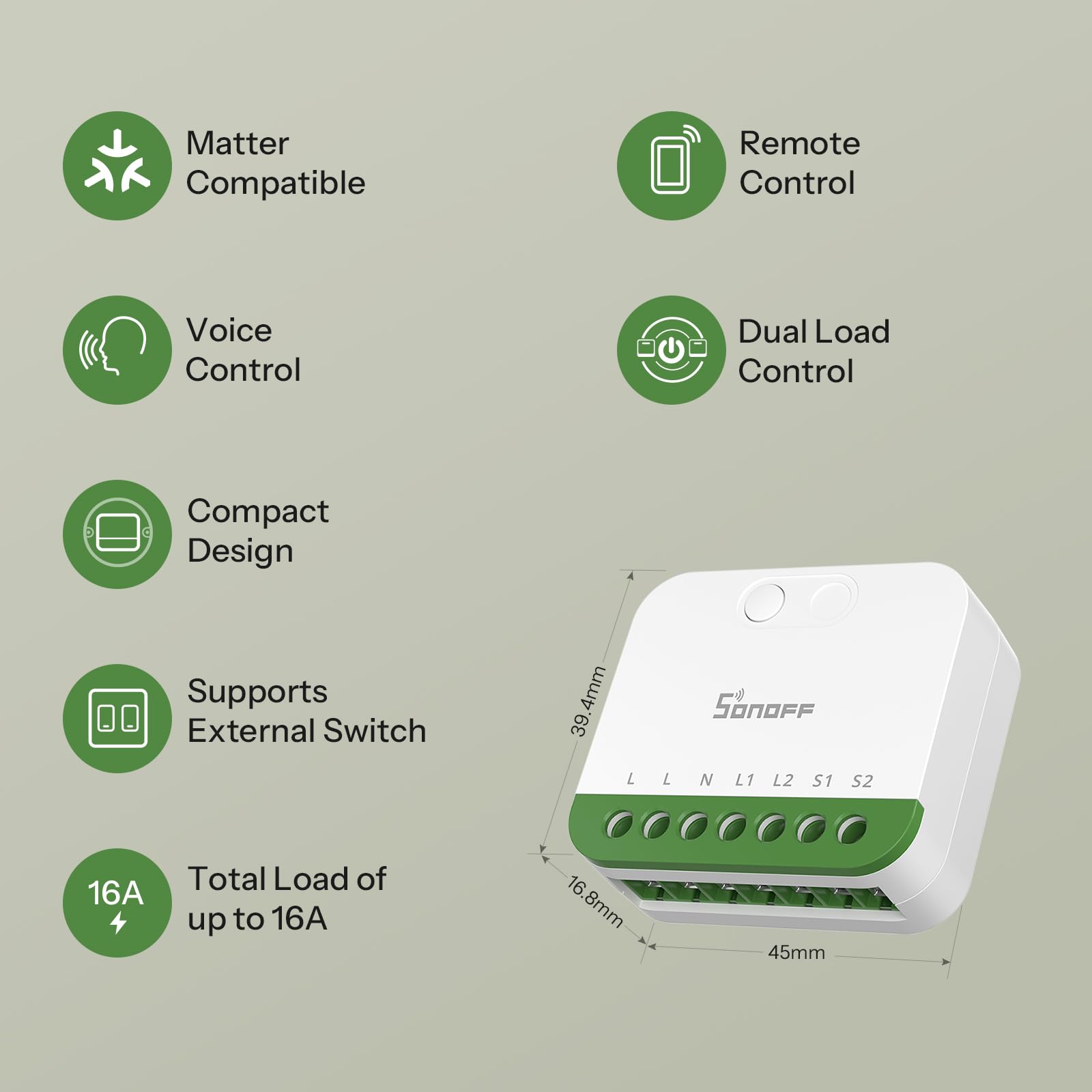 SONOFF MINI Duo remote access lets you control lights and devices from anywhere.