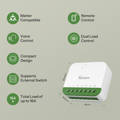 SONOFF MINI Duo remote access lets you control lights and devices from anywhere.