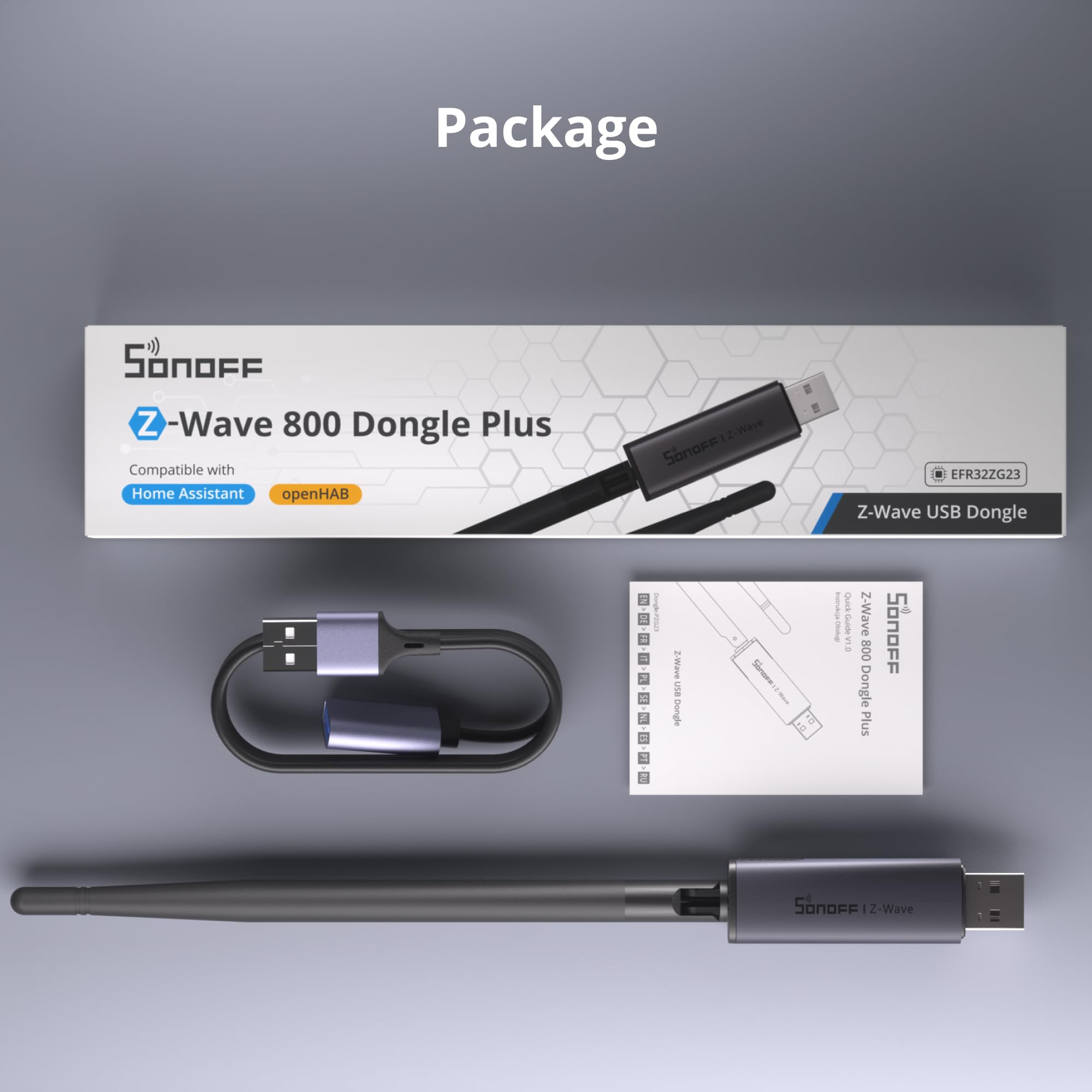 SONOFF Z-Wave 800 Dongle Plus works with Home Assistant and openHAB for seamless control