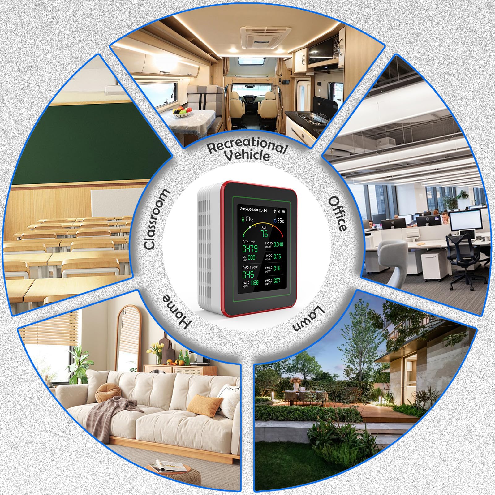 Sonovara portable monitor on desk demonstrates versatile use anywhere.