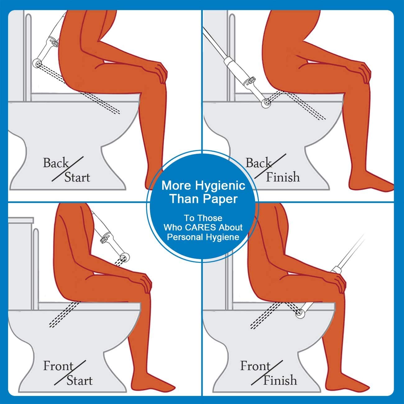 Chrome-finish SonTiy bidet head with sleek, corrosion-resistant look