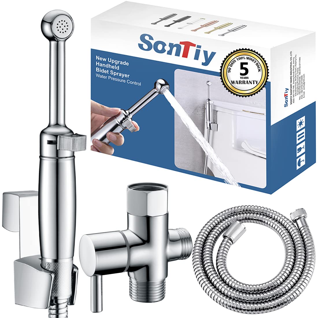 SonTiy handheld bidet with brass nozzle for durable cleaning and precision spray