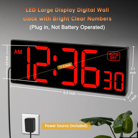 Soobest digital wall clock countdown timer aids interval workouts and kitchen timing.