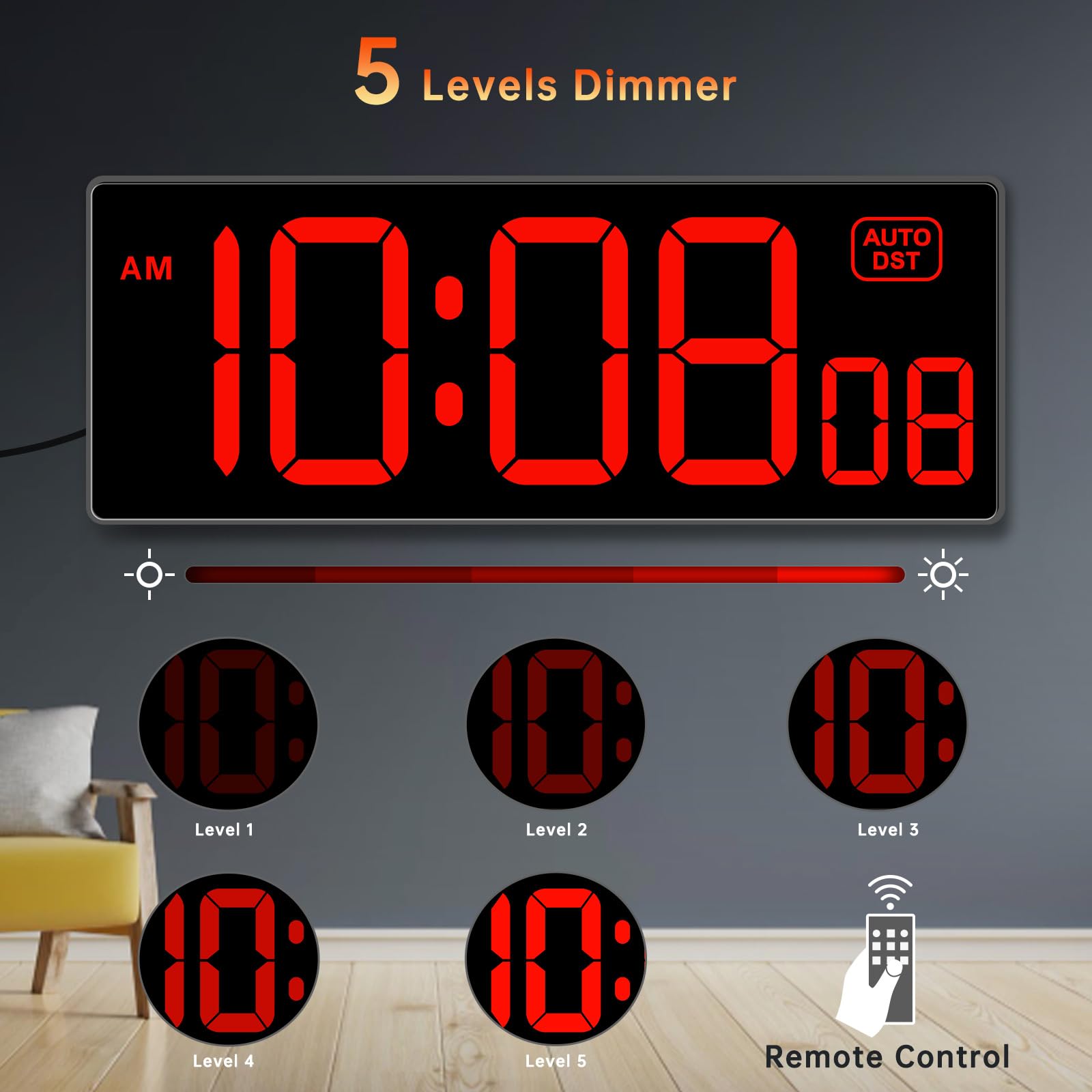 Soobest clock seconds display provides precise timing for workouts and cooking.