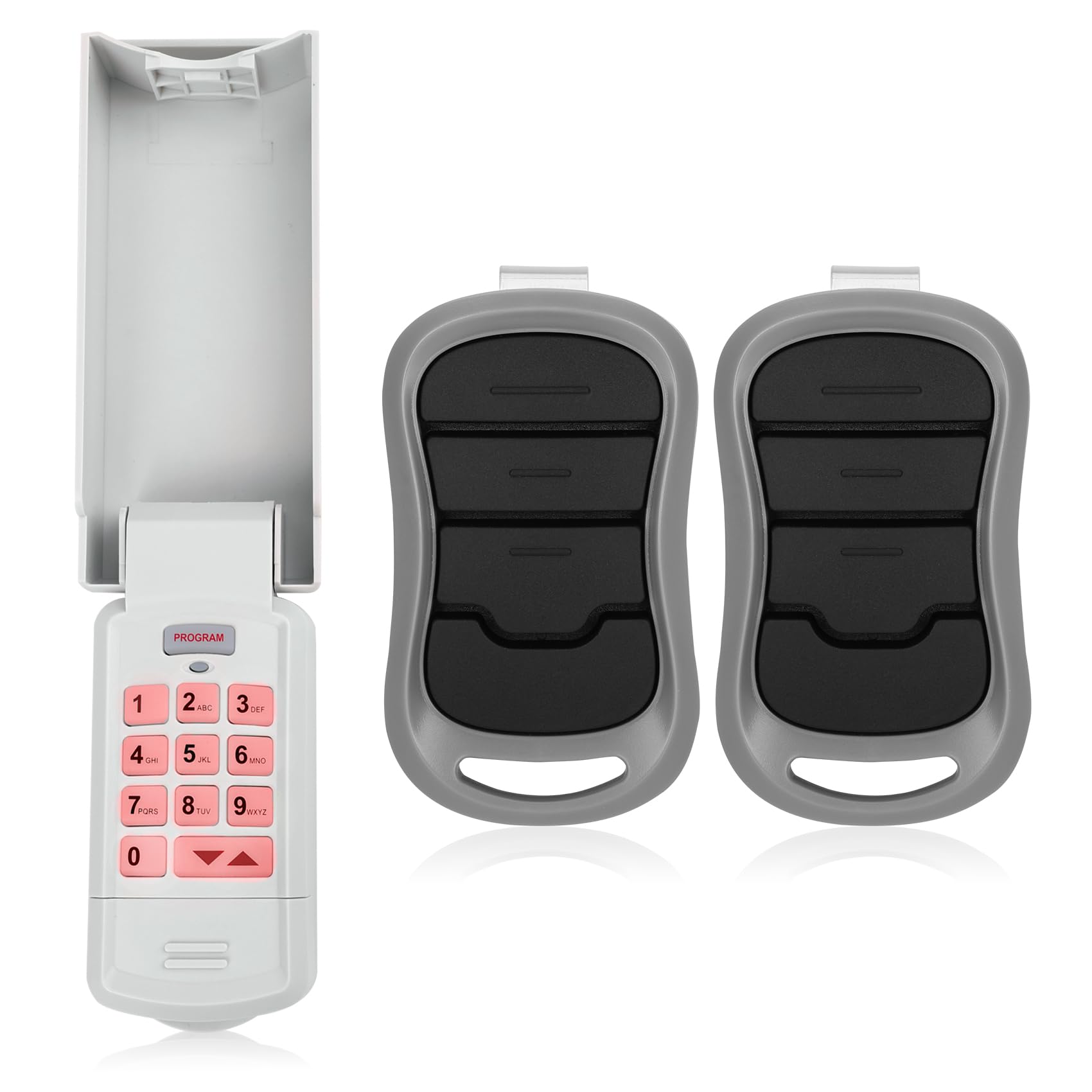Soobool Genie keypad and remote front view for quick garage access