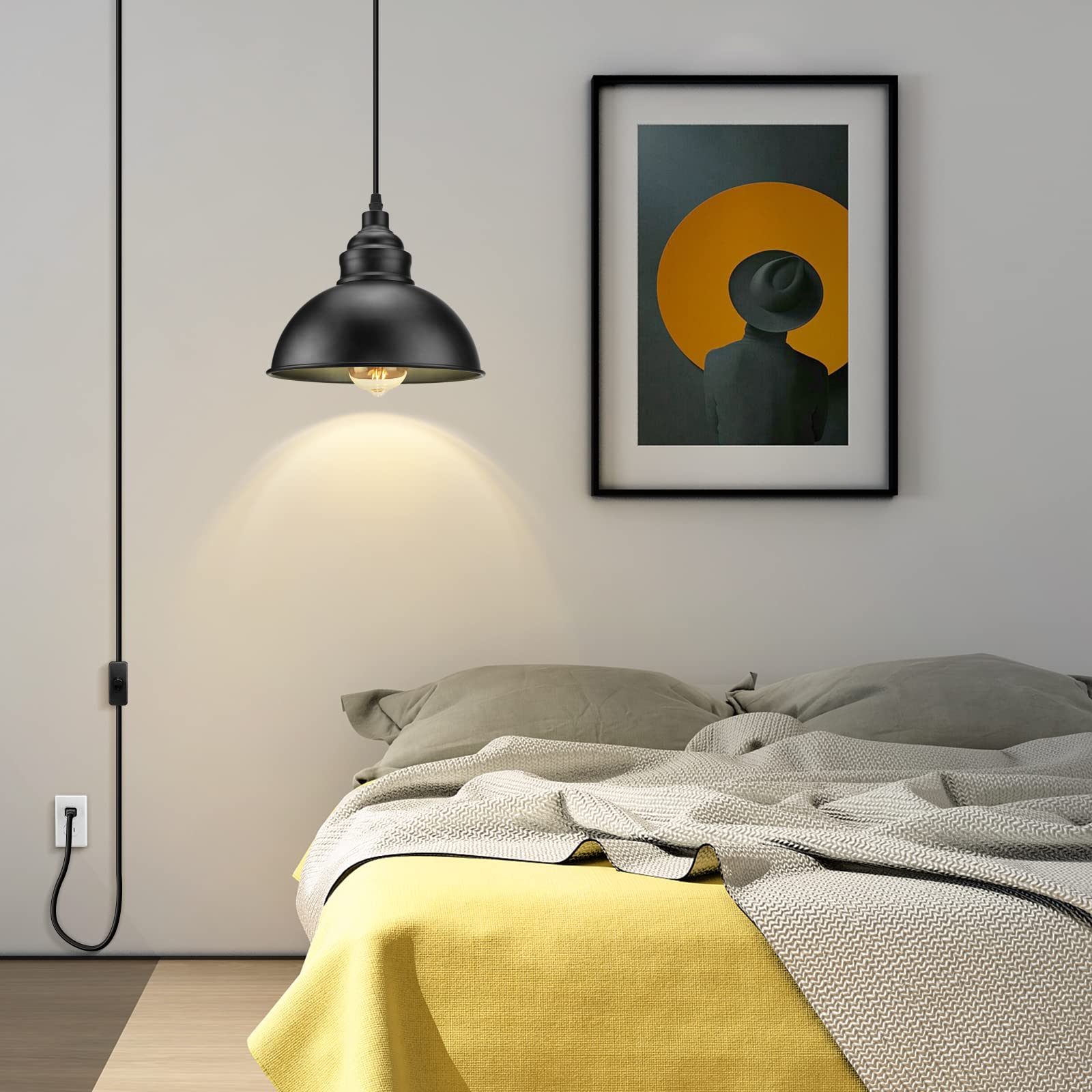 SoodMi easy install pendant includes cable clamps for quick setup