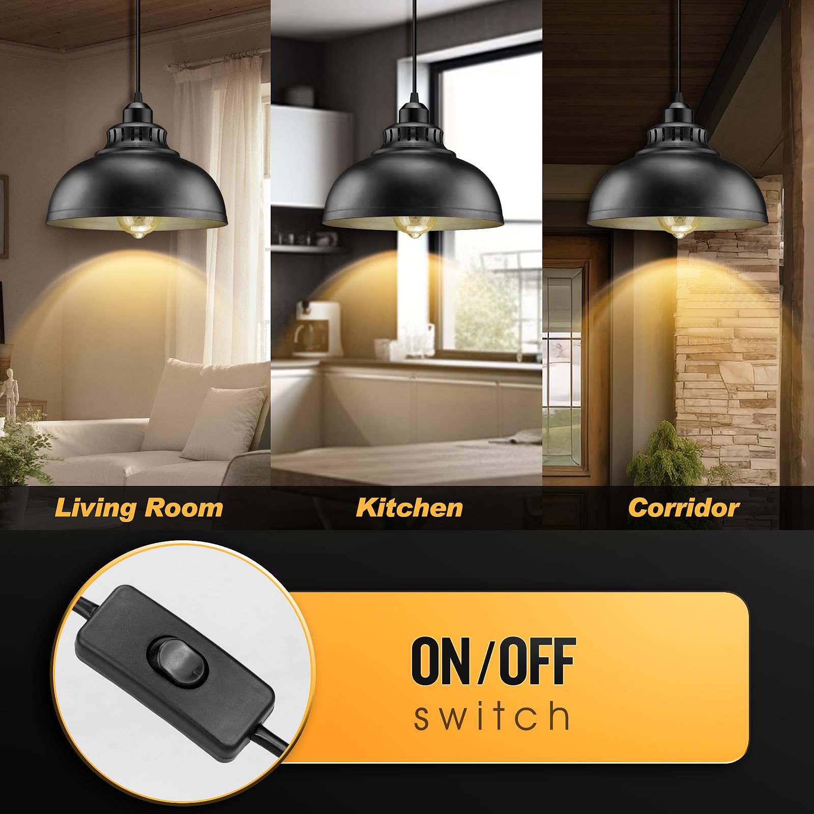 soodmi hanging lamp over dining area creates ambient focal point.