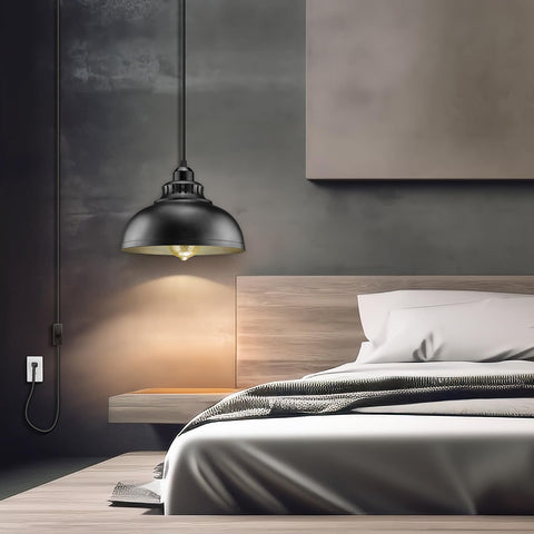 soodmi plug-in pendant with E26 compatibility and warm glow.