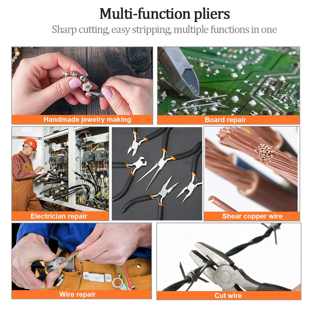 SOONAN compact PVC case keeps all five pliers organized.