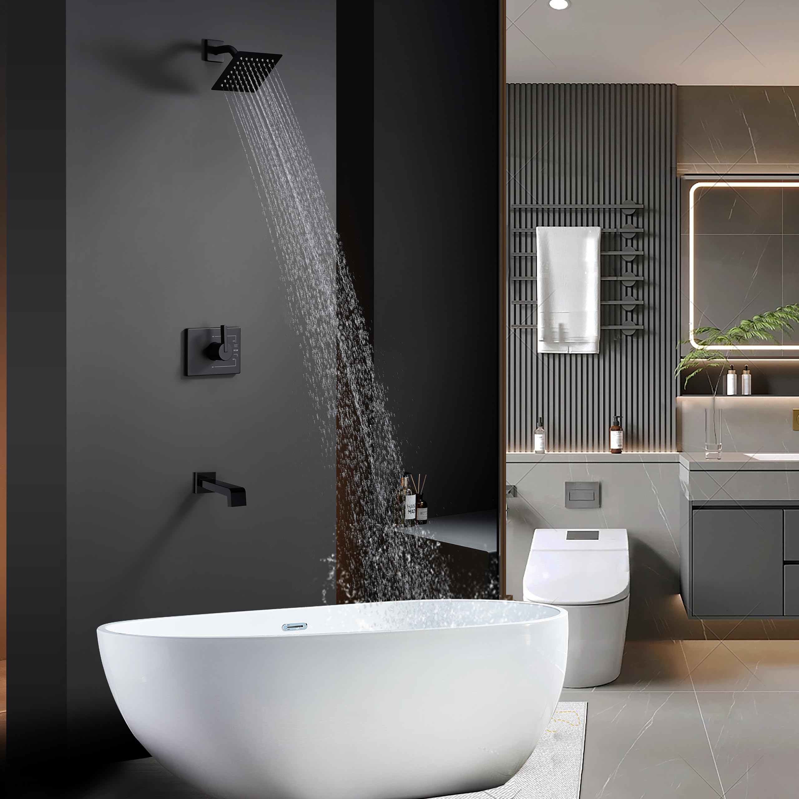 SOOOHOT 6-inch shower arm supports secure, aligned installation.