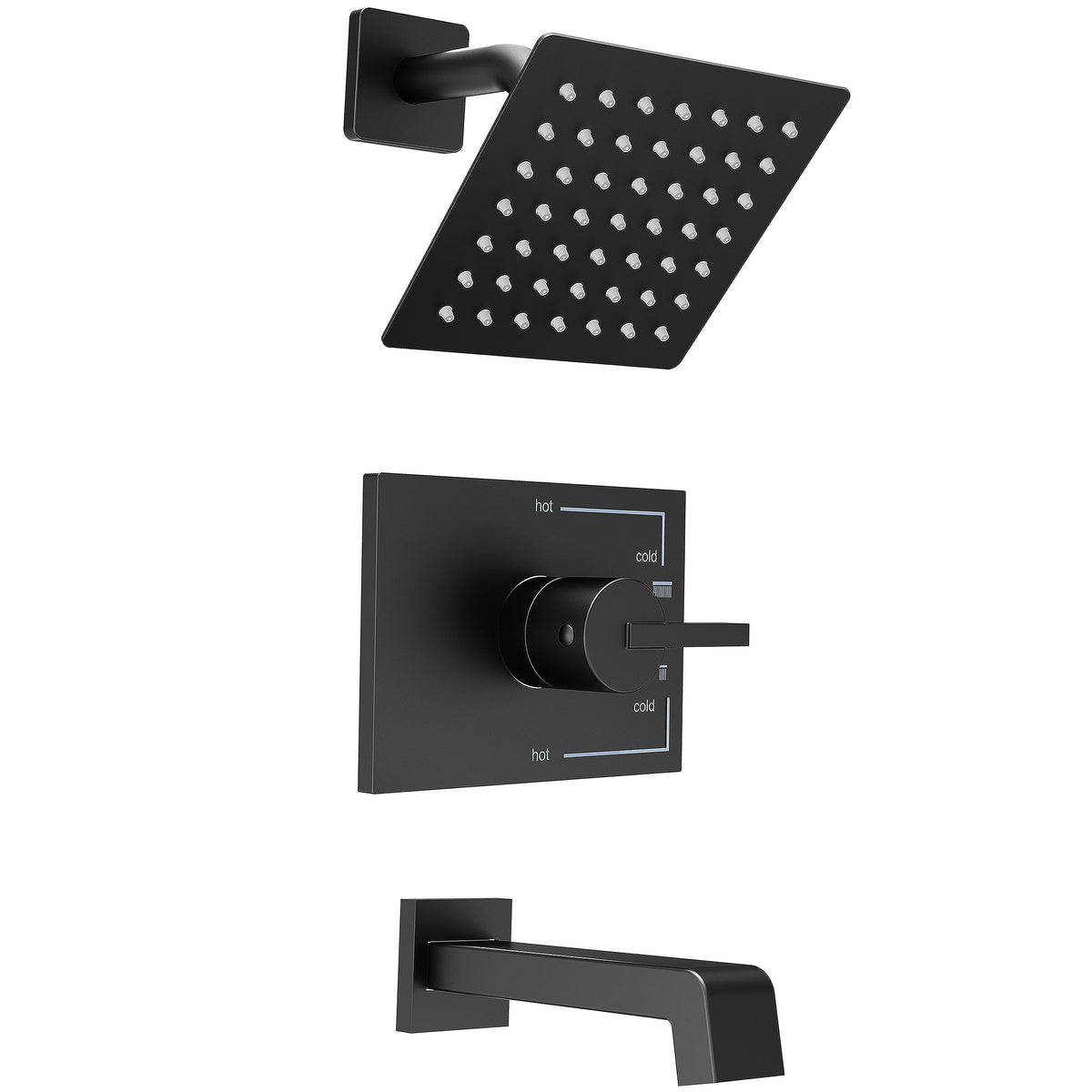 SOOOHOT 6-inch square rain shower head delivers a steady spa-like spray.