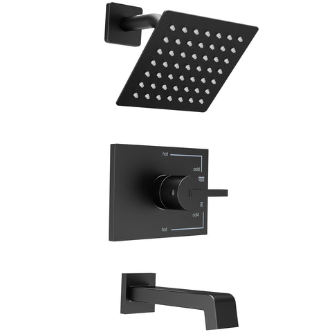 SOOOHOT 6-inch square rain shower head delivers a steady spa-like spray.