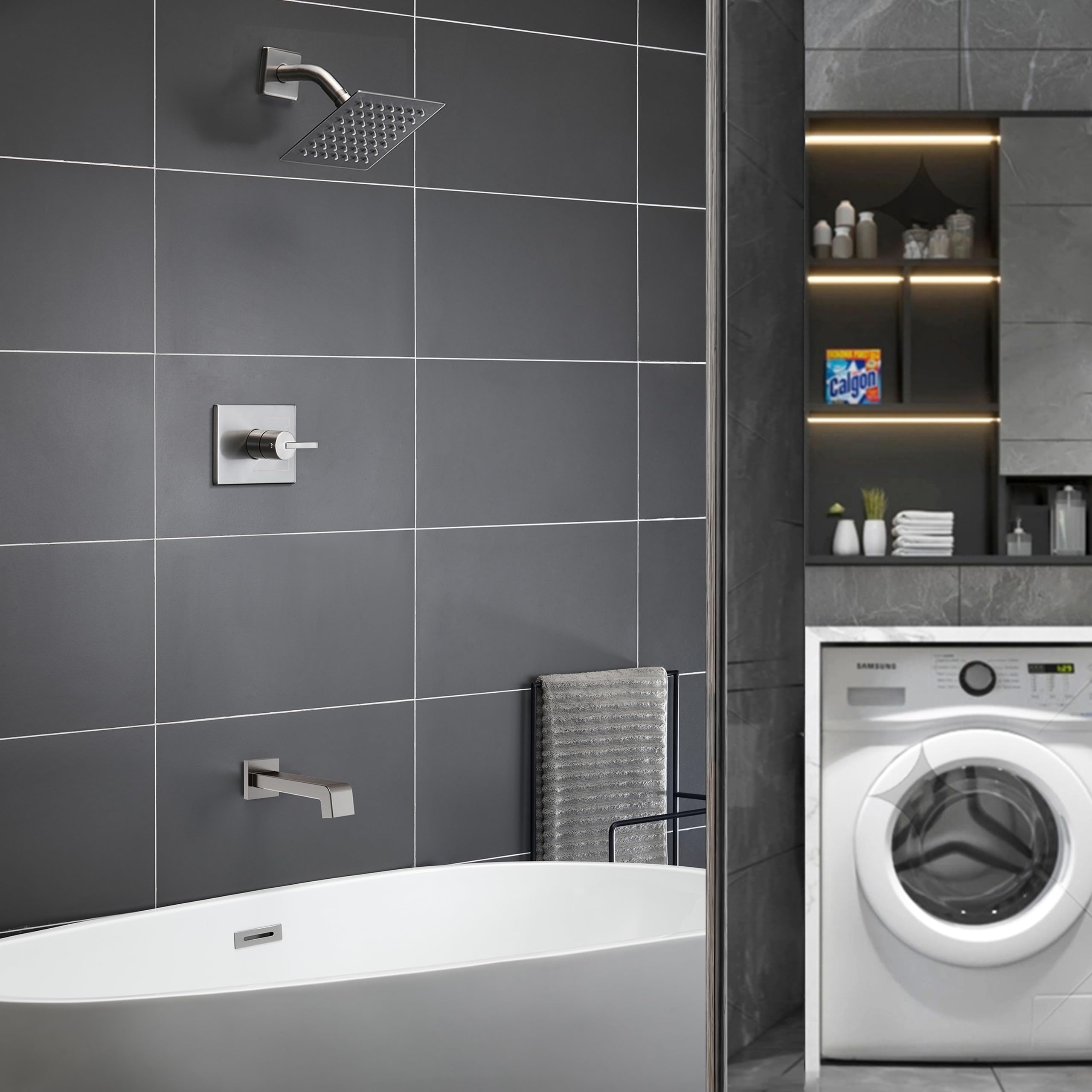 SOOOHOT brushed nickel look stays stylish with less maintenance over time.