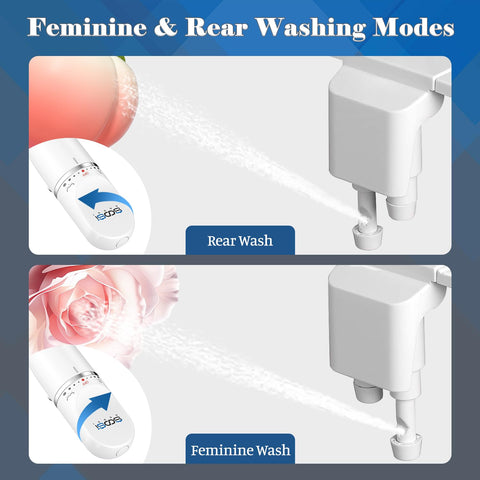 Soosi bidet attachment offers frontal wash for feminine care and comfort.