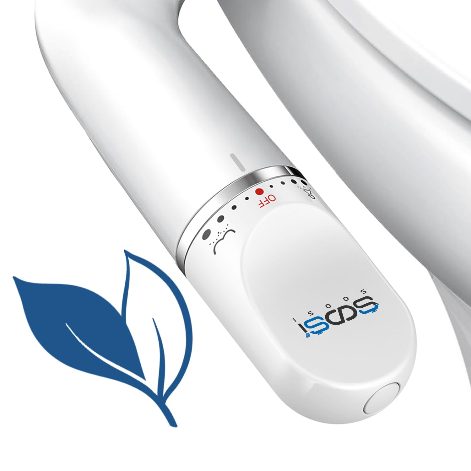 Soosi ultra-slim bidet with dual nozzles for precise cleansing.