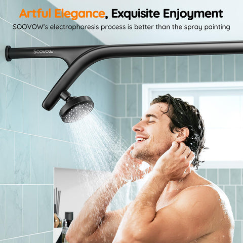 SOOVOW patented dual showerhead delivers high pressure with three spray modes.