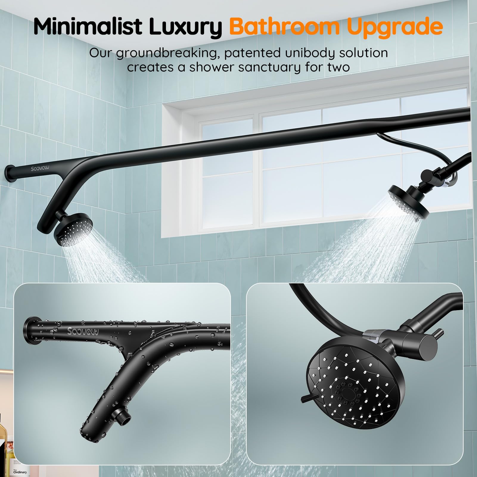 SOOVOW thicker 304 stainless steel construction resists corrosion for a durable bathroom upgrade.