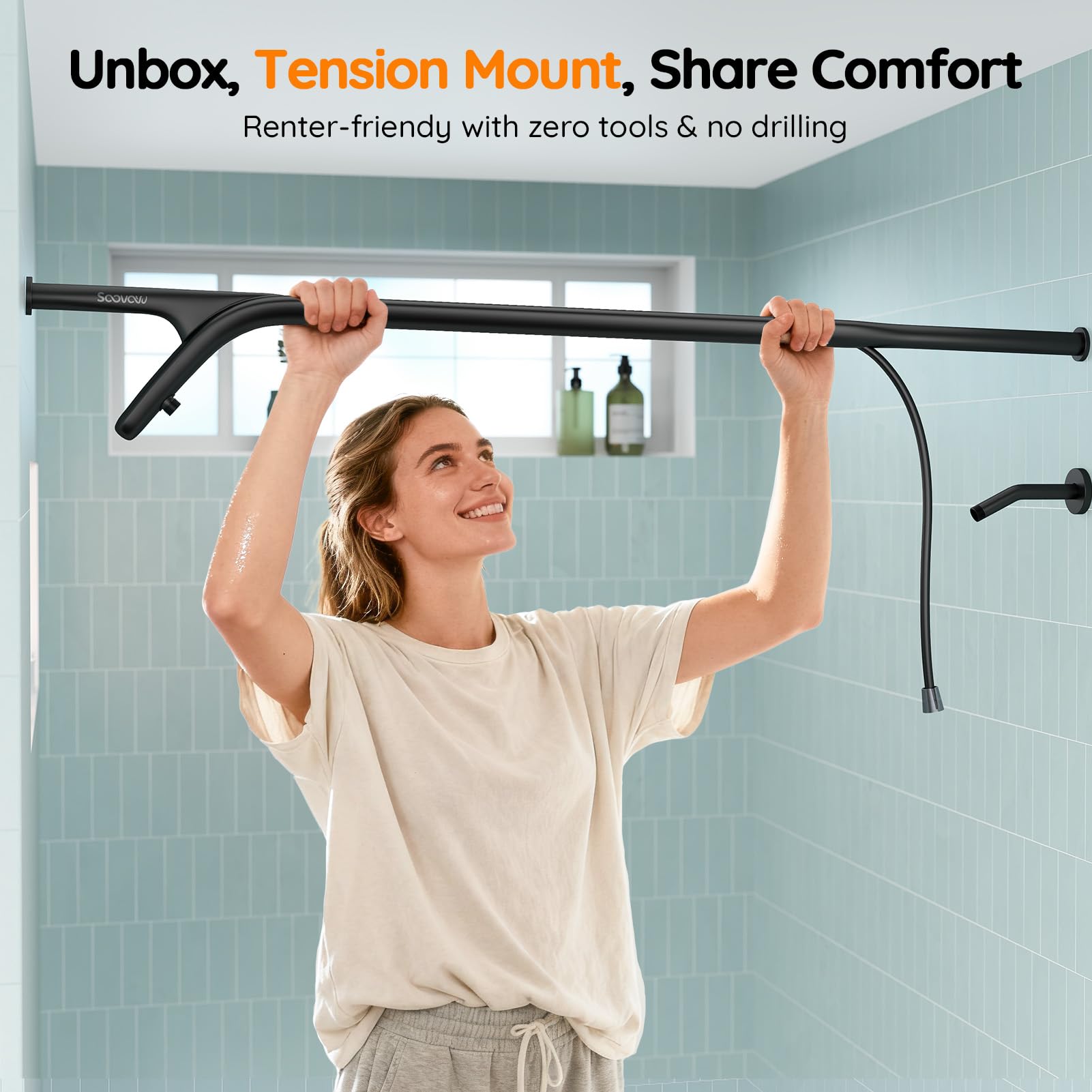 SOOVOW tool-free installation allows renters to install or remove quickly.