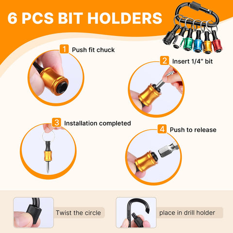 Sopclane 3lbs load-capacity bit holder keeps bits secure during overhead tasks