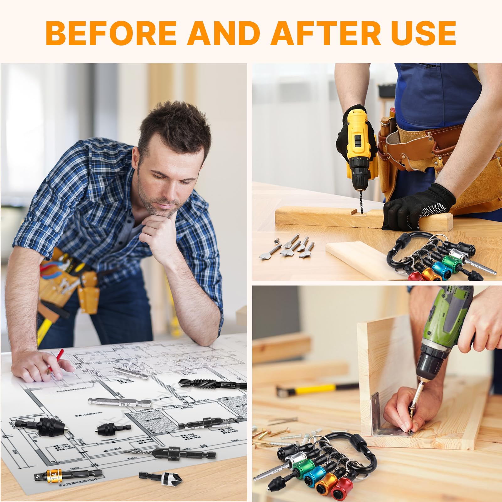 Sopclane belt-loop clip bit holder clips securely for easy access during work