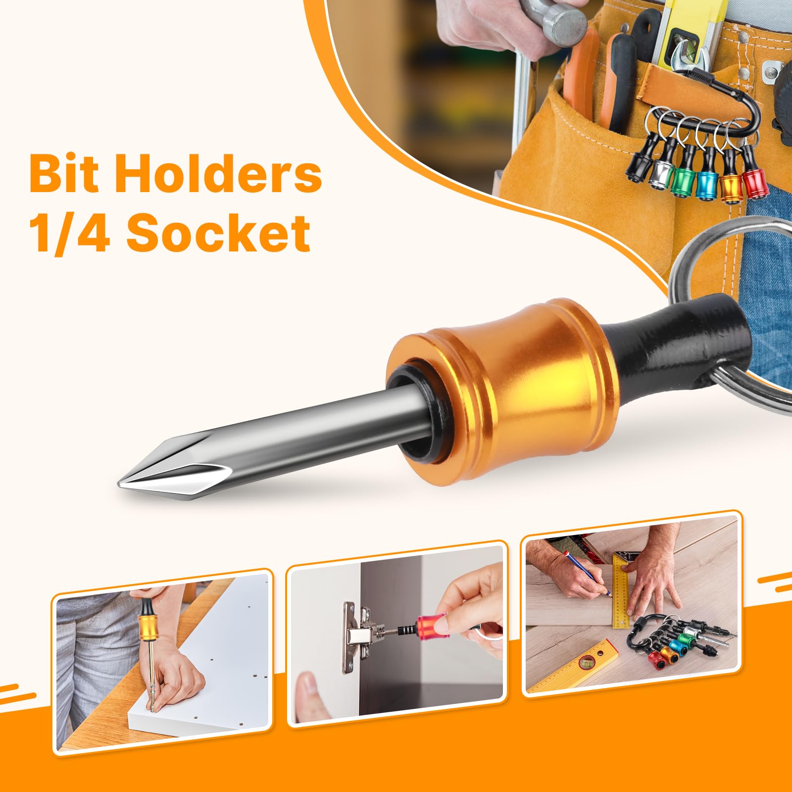 Sopclane compact bit holder in aluminum, durable and lightweight