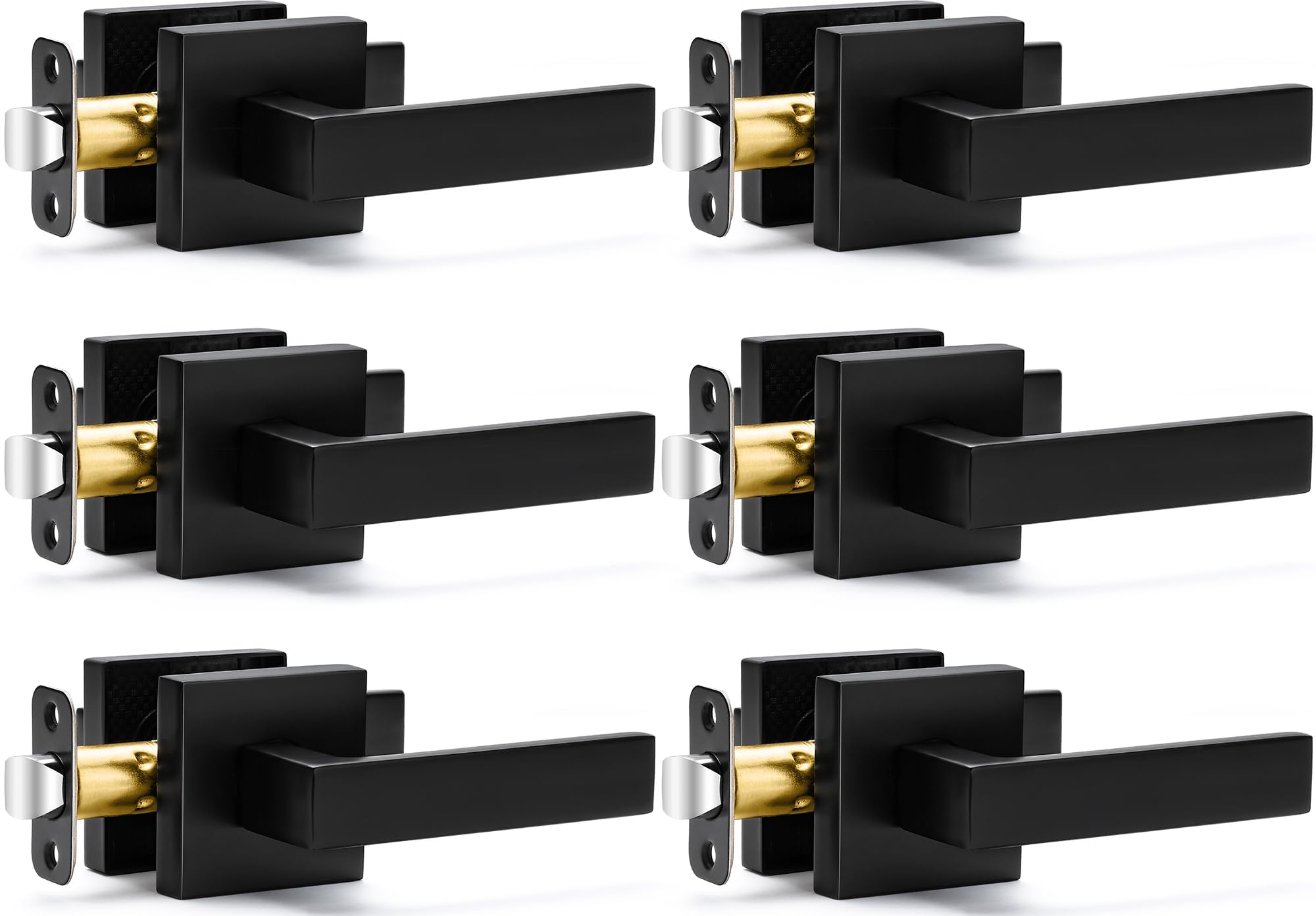Sopoby 6-pack passage door handles for smooth hallway access.