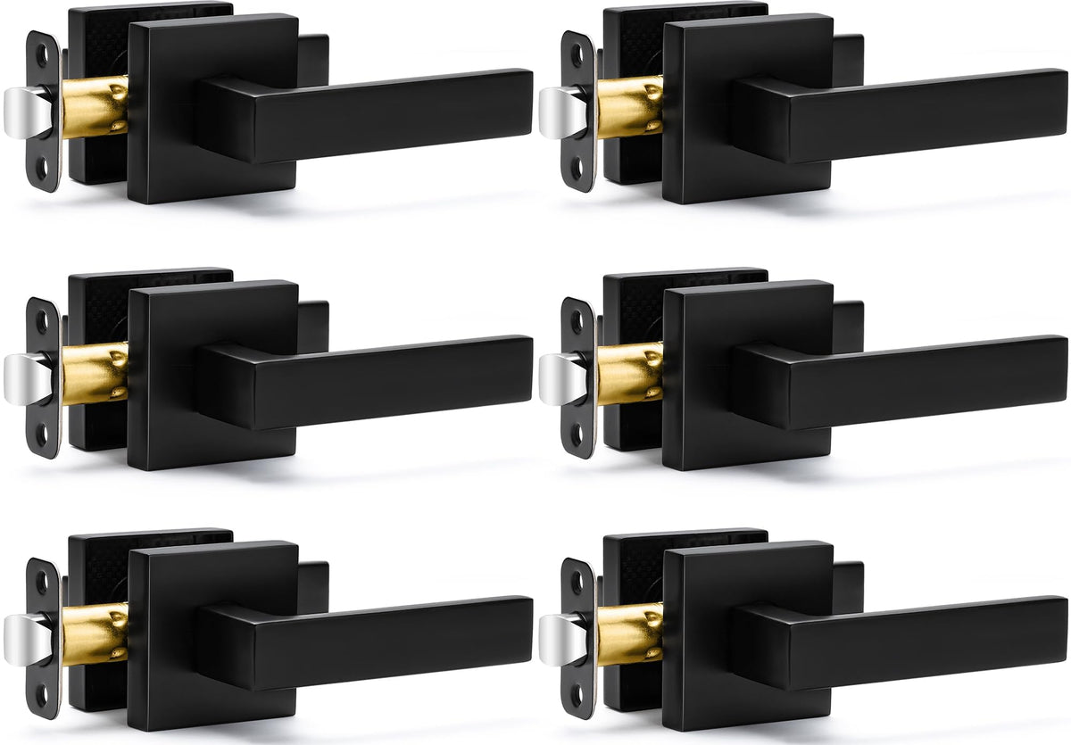 Sopoby 6-pack passage door handles for smooth hallway access.