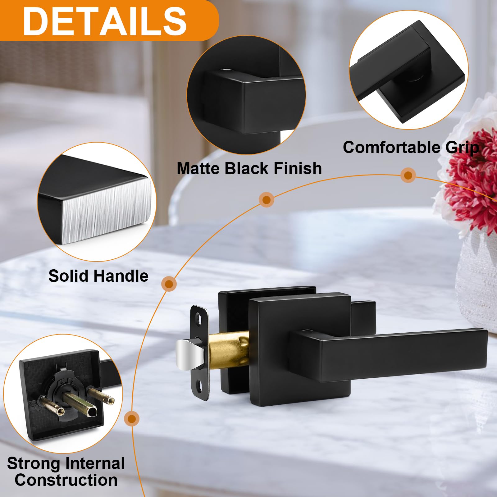 Sopoby adjustable latch fits 60mm to 70mm backset