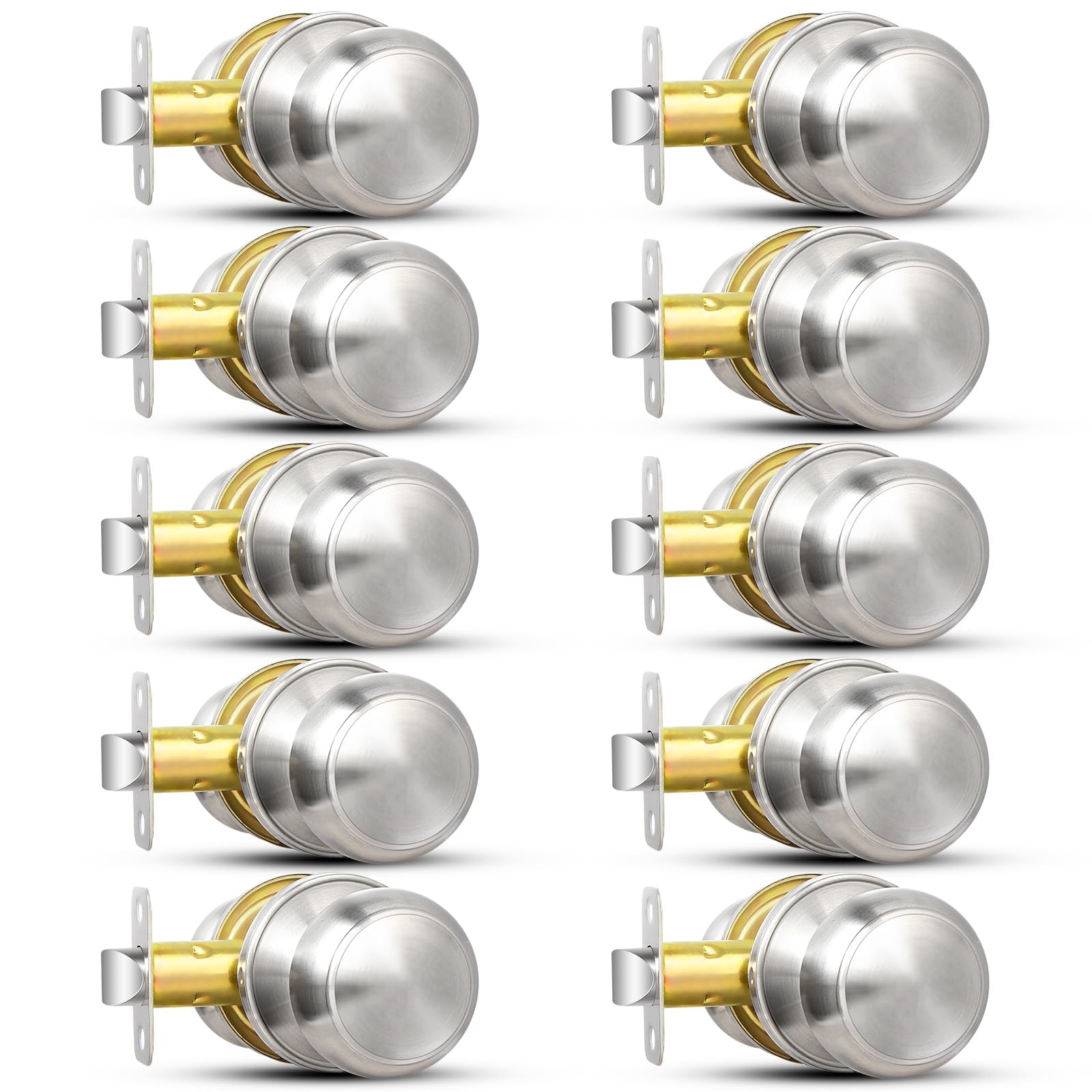 Sopoby brushed nickel door knob packaging shows durable hardware