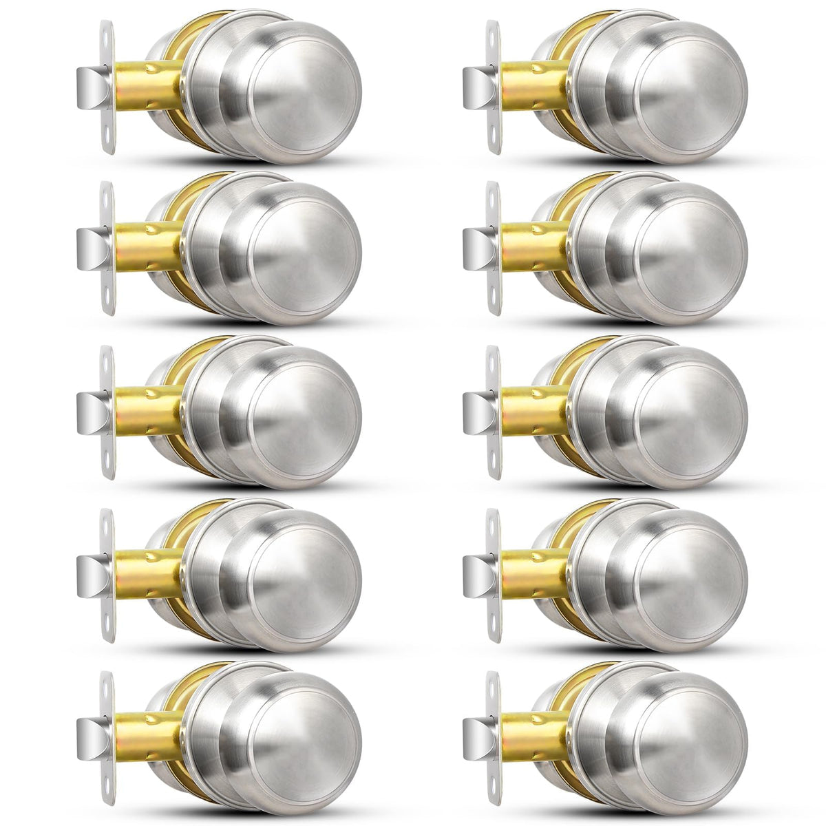 Sopoby brushed nickel door knob packaging shows durable hardware